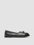 FONTAYNE 009 - Black Leather Ballerina Shoes - thumb image 1,side view