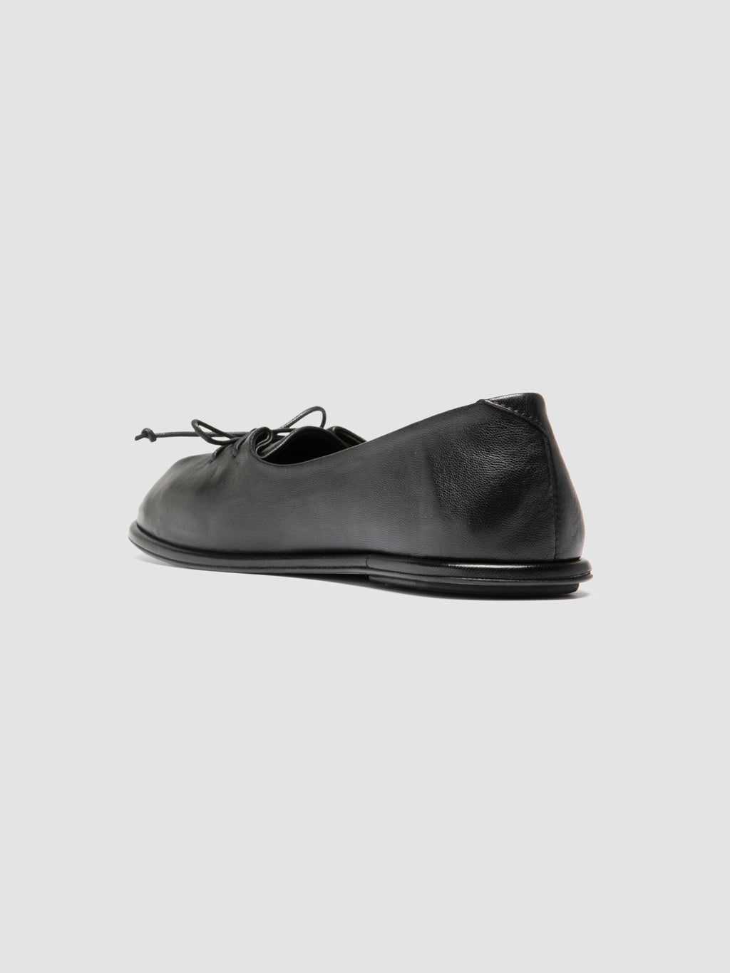 FONTAYNE 009 - Black Leather Ballerina Shoes - image 4,side view