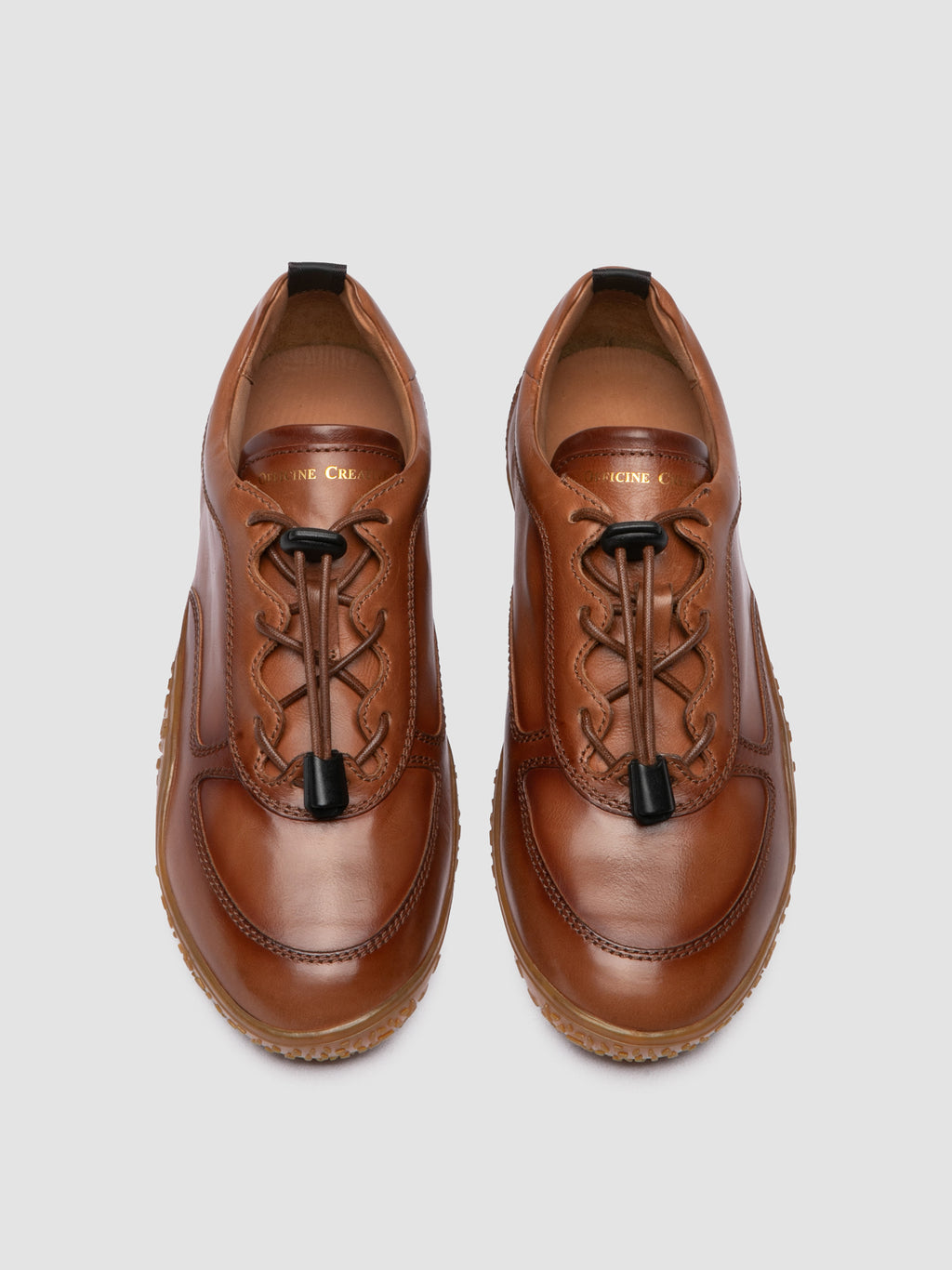 GHILLE 101 - Braune Low-Top-Sneaker aus Leder - image 2,side view