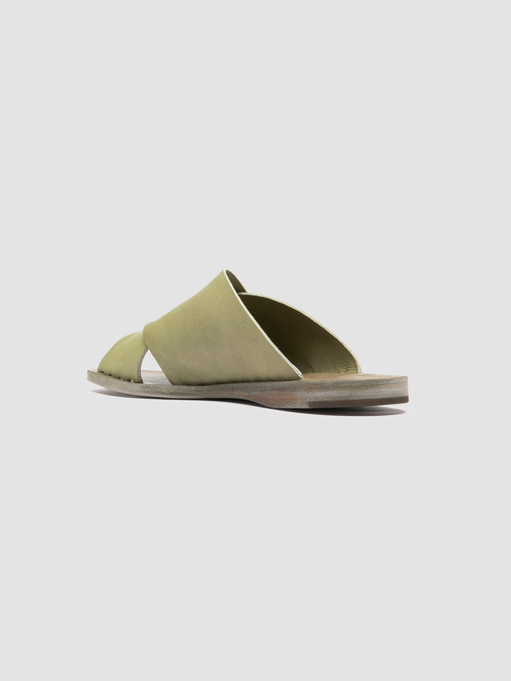 ITACA 054 - Green Leather Slide Sandals - image 4,side view