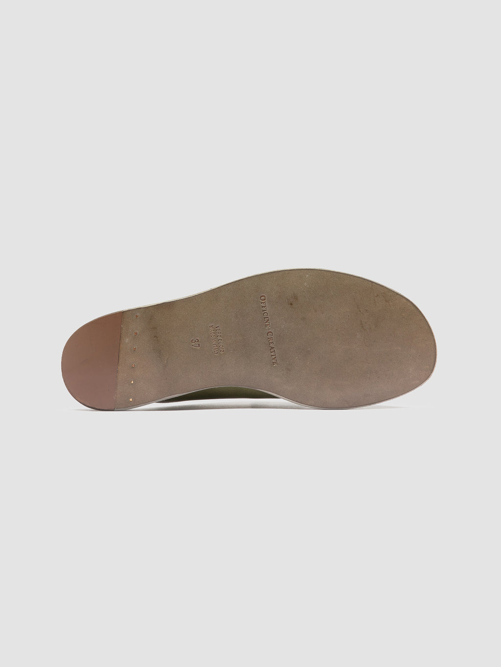ITACA 054 - Green Leather Slide Sandals - image 5,side view