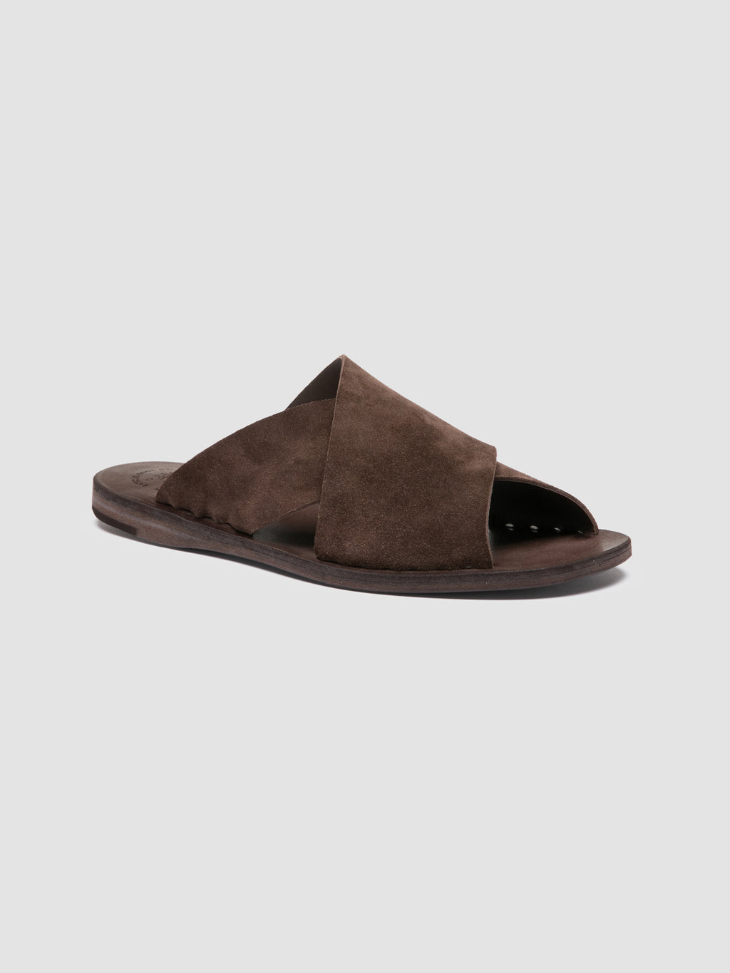 ITACA 054 - Brown Suede Slide Sandals - image 3,side view