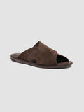 ITACA 054 - Brown Suede Slide Sandals - thumb image 3,side view