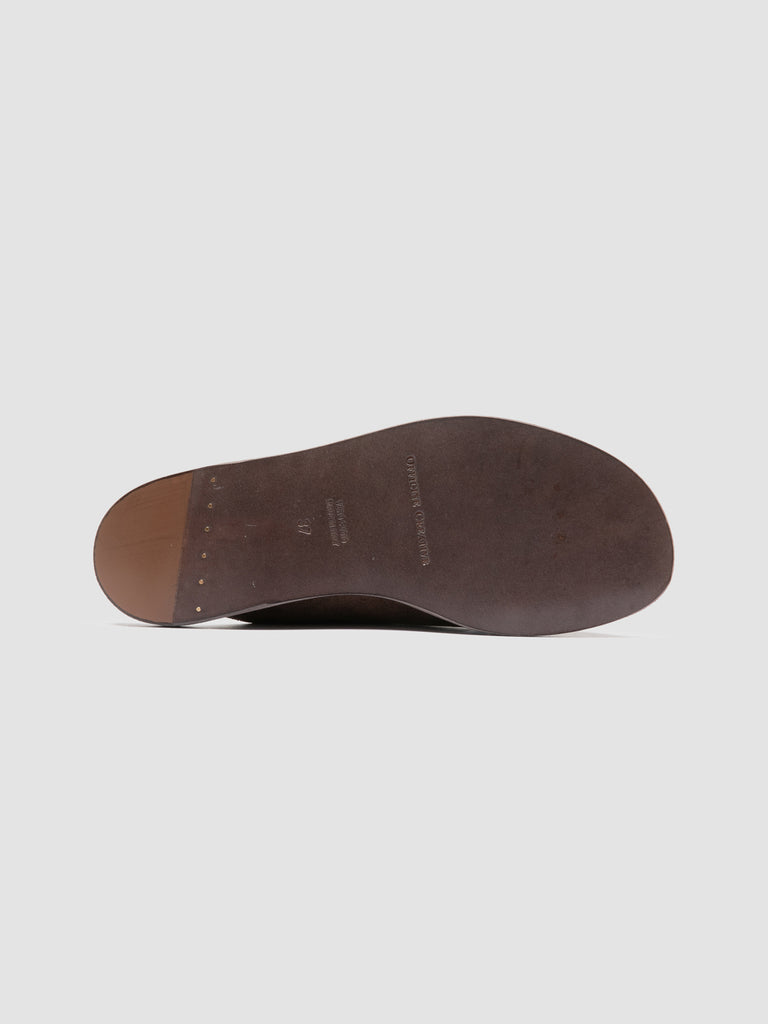 ITACA 054 - Brown Suede Slide Sandals