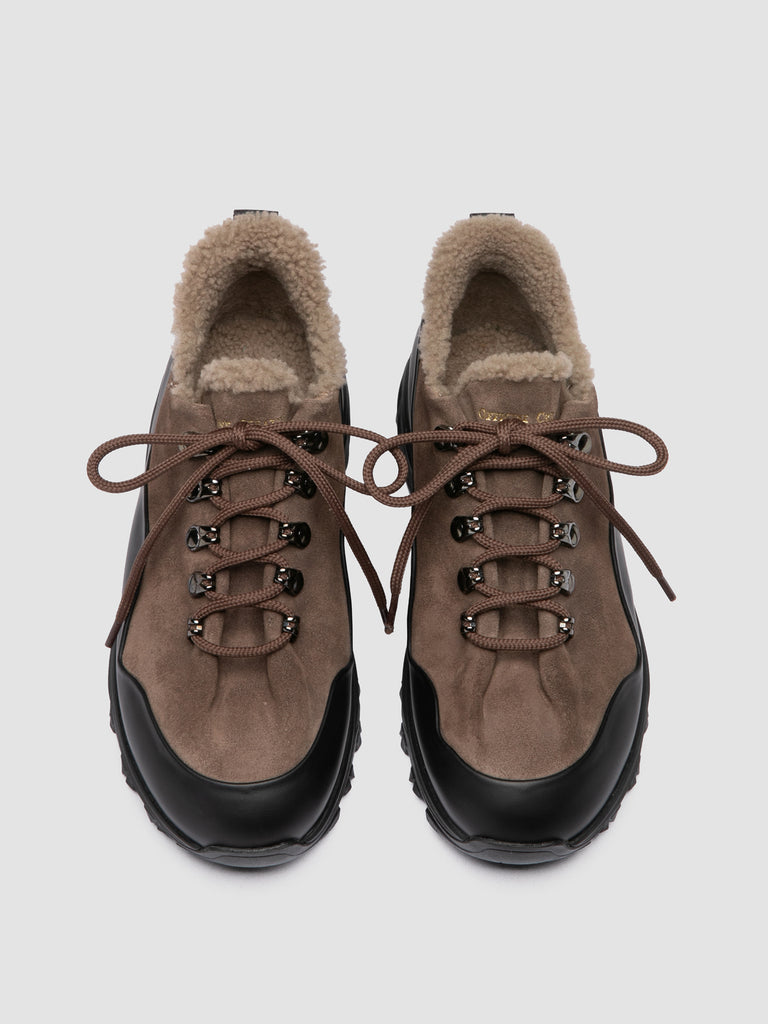 ITINERE 103 - Braungraue Sneaker aus Leder