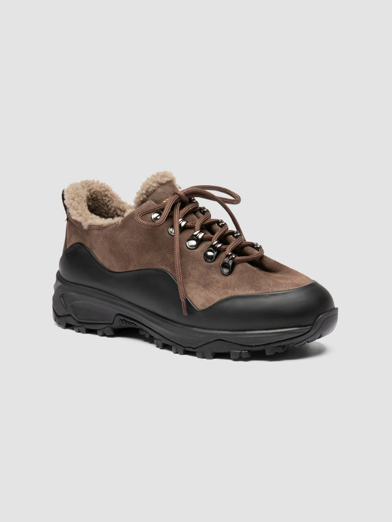 ITINERE 103 - Braungraue Sneaker aus Leder