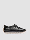 JARRED 102 W - Schwarze Low-Top-Sneaker aus Leder - thumb image 1,side view