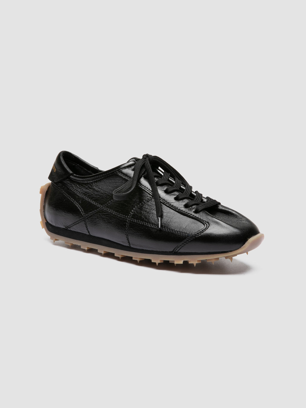 JARRED 102 W - Schwarze Low-Top-Sneaker aus Leder - image 3,side view