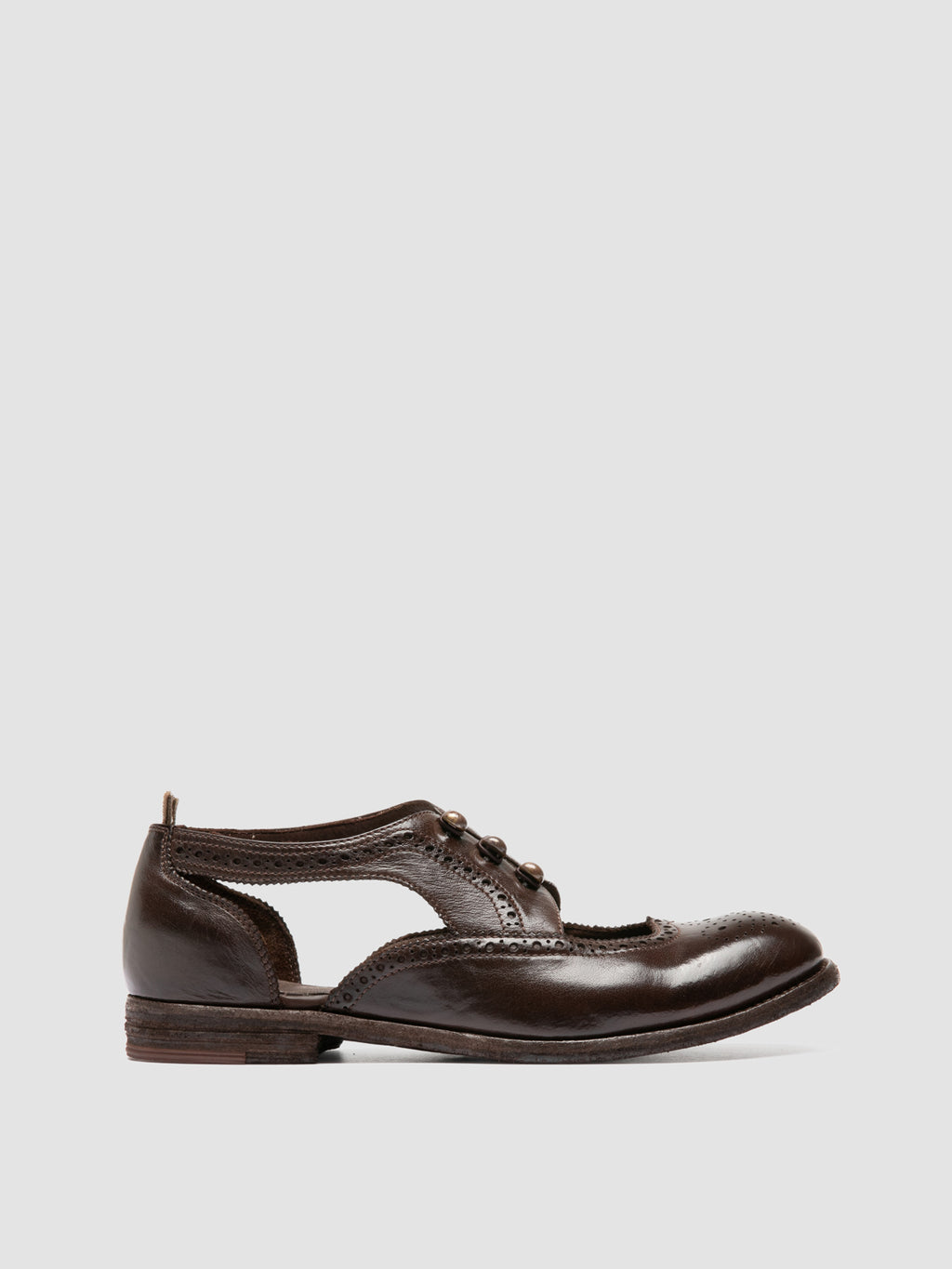 KALLIOPI 005 - Brown Leather Derby Shoes - image 1,side view