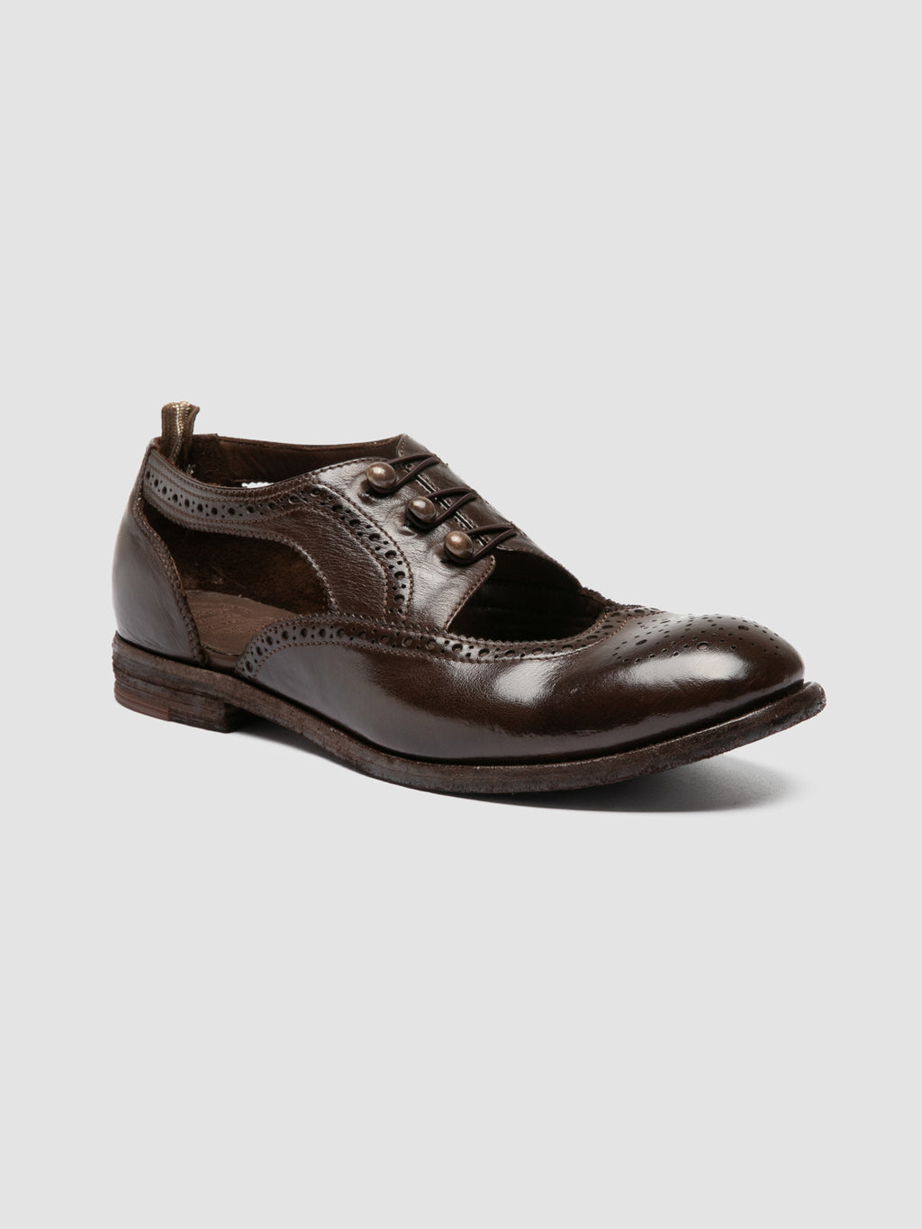 KALLIOPI 005 - Brown Leather Derby Shoes - image 3,side view