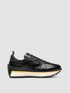 KASBA 103 - Black Leather Low Top Sneakers