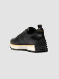 KASBA 103 - Black Leather Low Top Sneakers - thumb image 4,side view