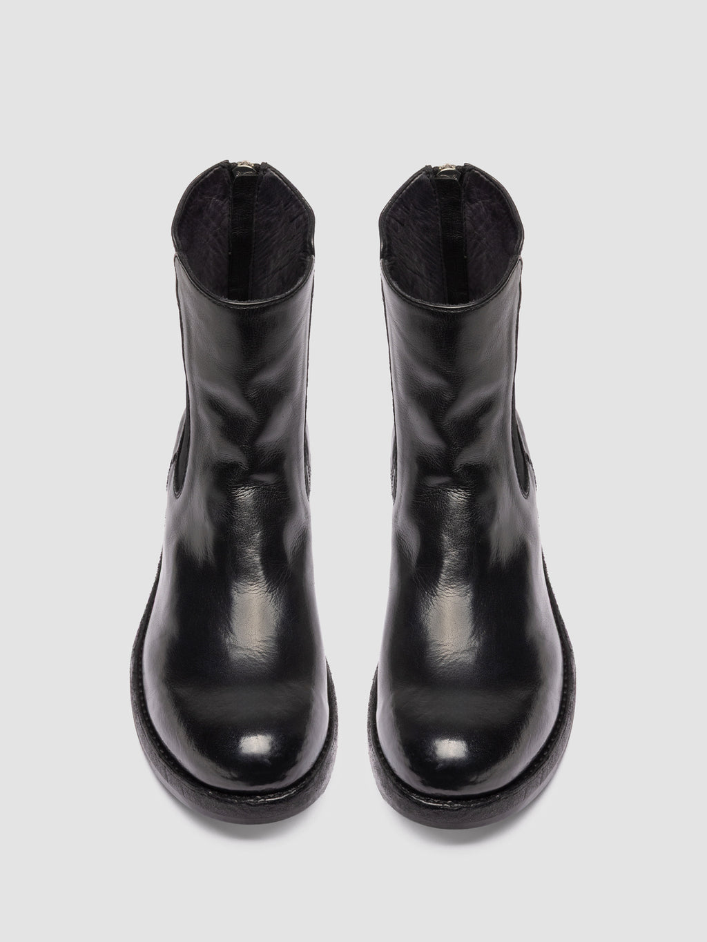 LEGRAND 139 - Black Leather Zip Boots - image 2,side view