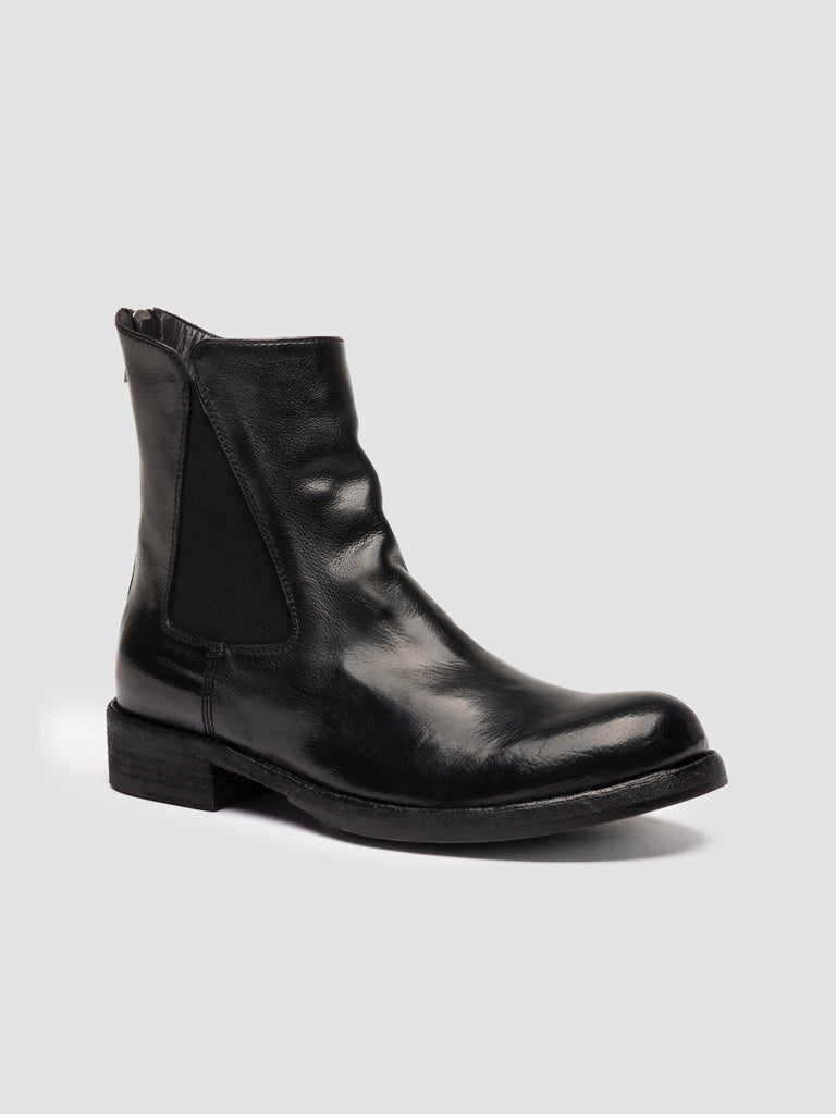 LEGRAND 139 - Black Leather Zip Boots
