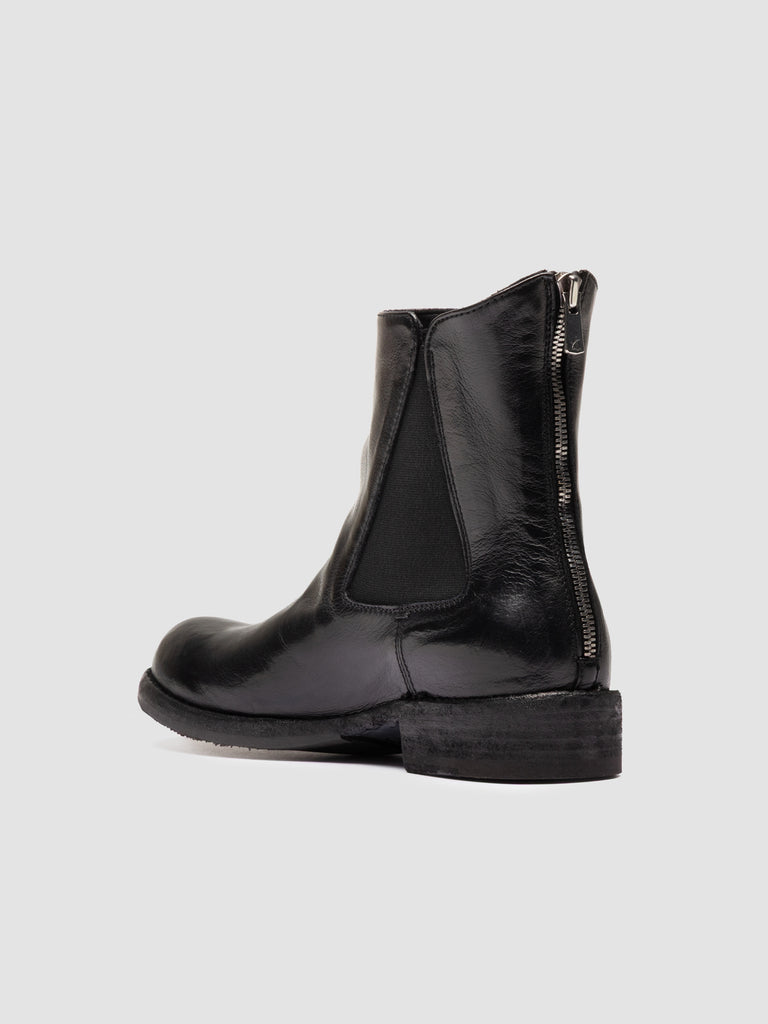 LEGRAND 139 - Black Leather Zip Boots