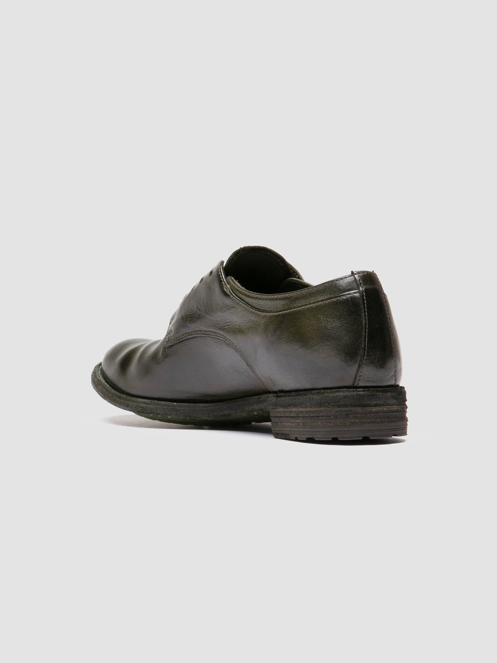 LEXIKON 012 - Green Leather Derby Shoes - image 4,side view