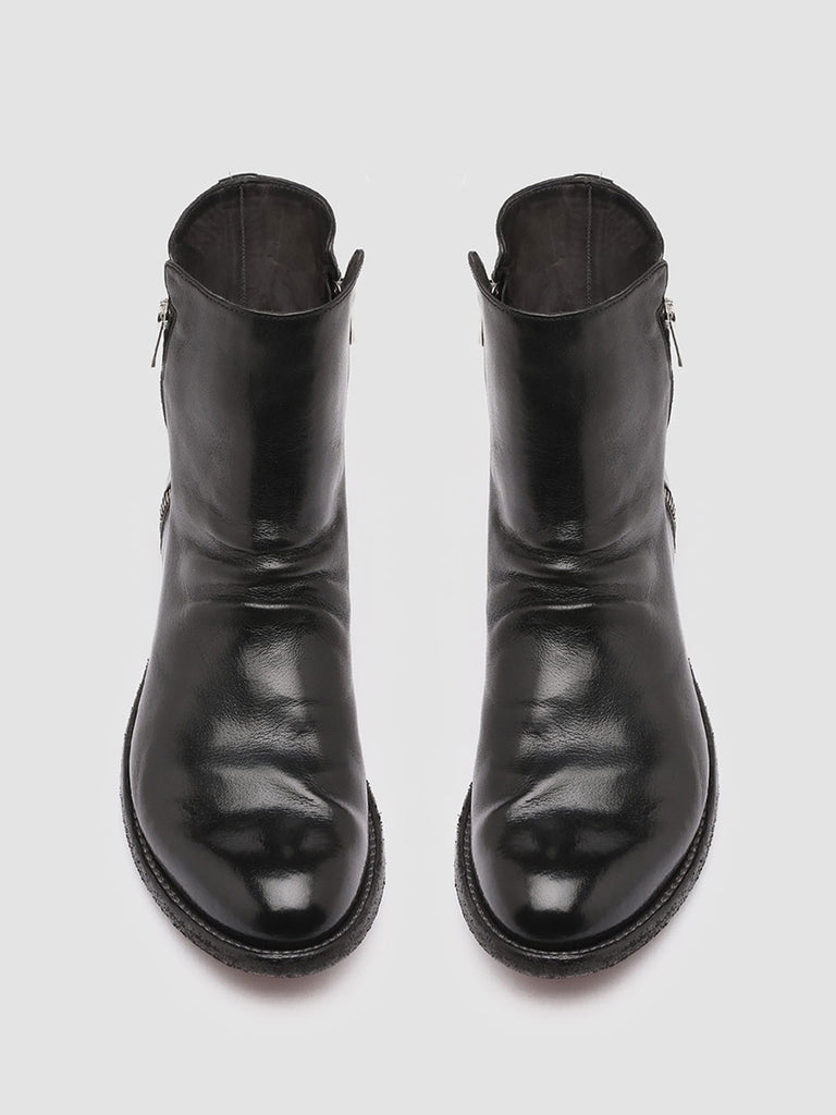 LEXIKON 096 - Black Leather Zip Boots