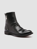 LEXIKON 096 - Black Leather Zip Boots - thumb image 3,side view
