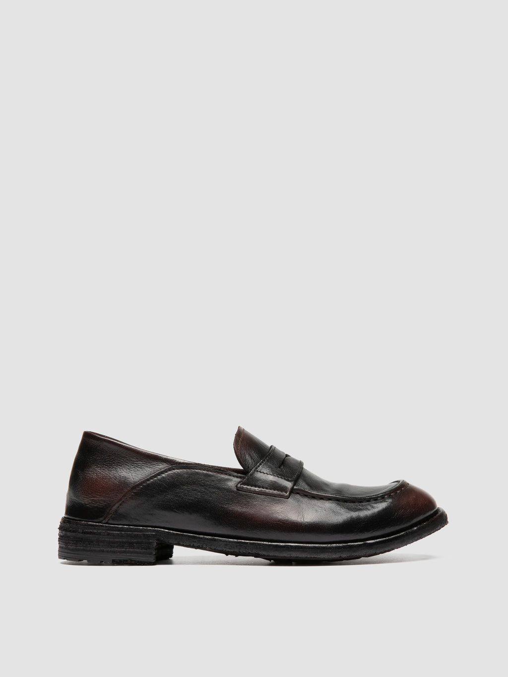 LEXIKON 140 - Black Leather Penny Loafers - image 1,side view