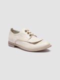 LEXIKON 554 - White Leather Derby Shoes - thumb image 3,side view
