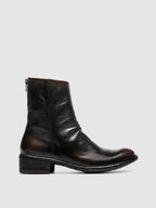 LISON 069 - Black Leather Zip Boots