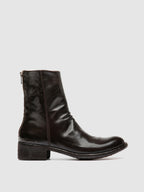 LISON 069 - Brown Leather Zip Boots
