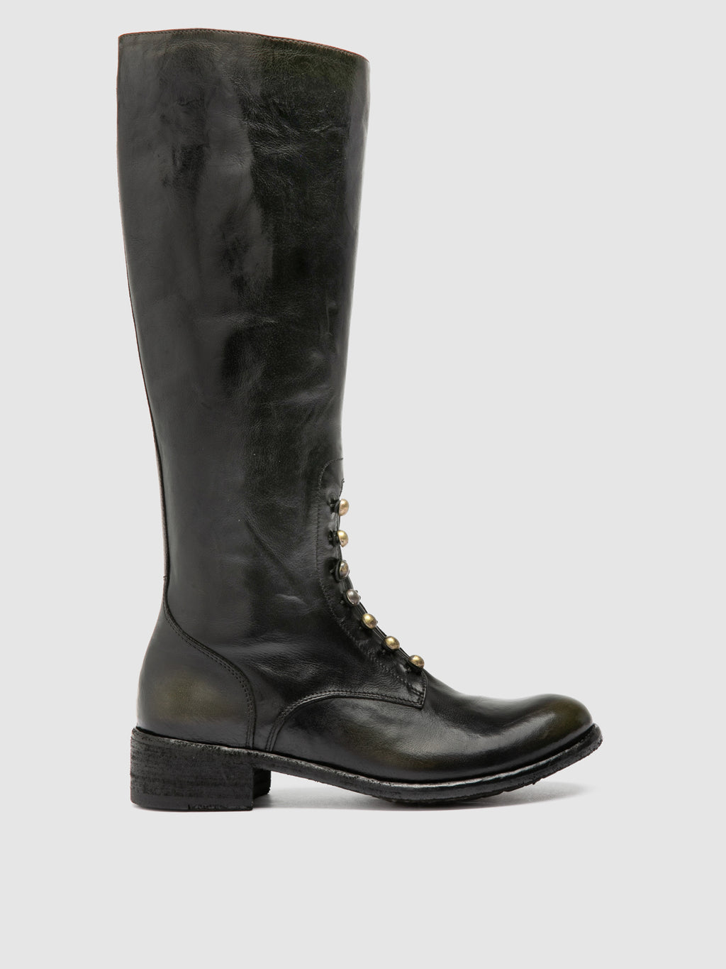 LISON 070 - Brown Leather Zip Boots - image 1,side view