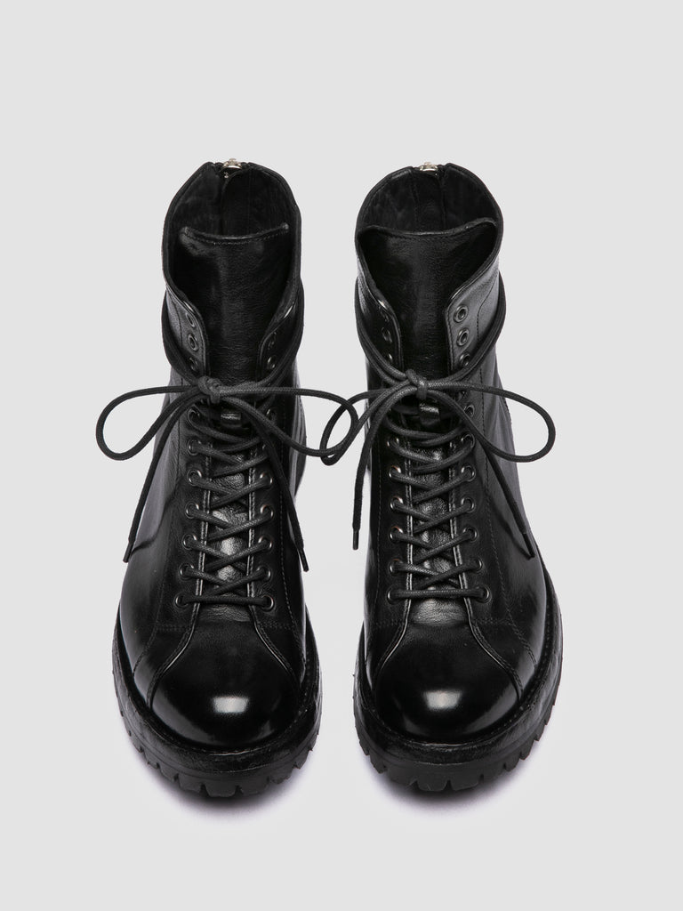 LORAINE 033 - Black Leather Zip Boots