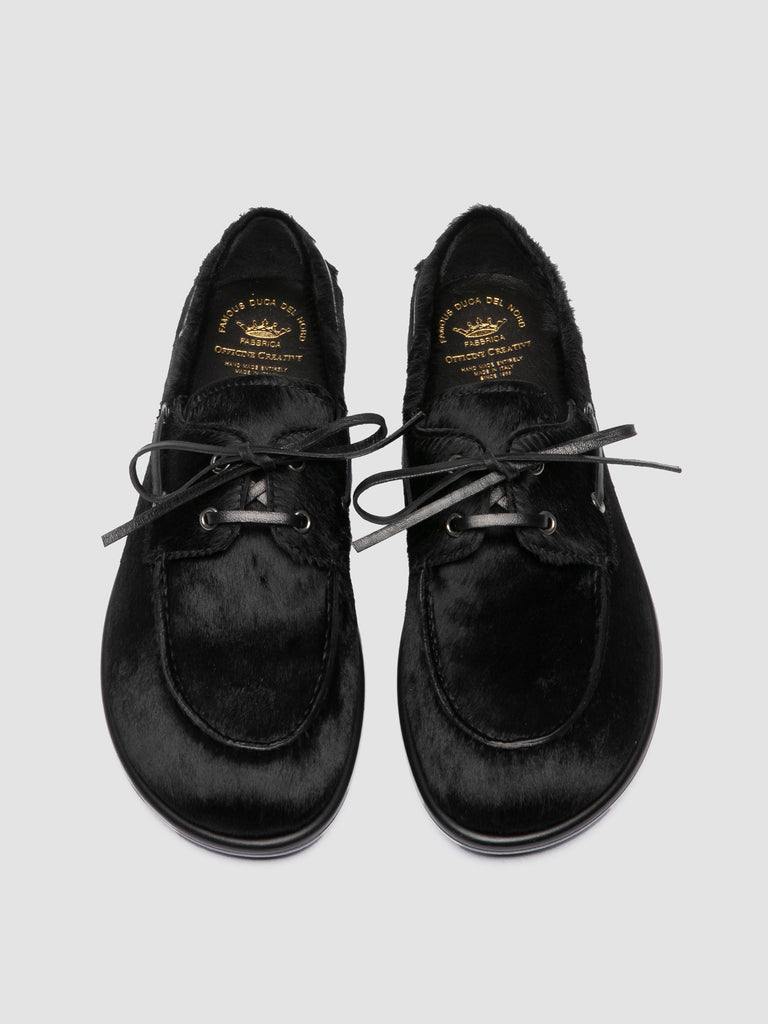 LOVE 101 - Black Leather Boat Shoes