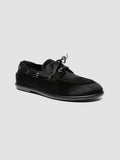 LOVE 101 - Schwarze Bootsschuhe aus Leder - thumb image 3,side view
