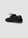 LOVE 101 - Schwarze Bootsschuhe aus Leder - thumb image 4,side view