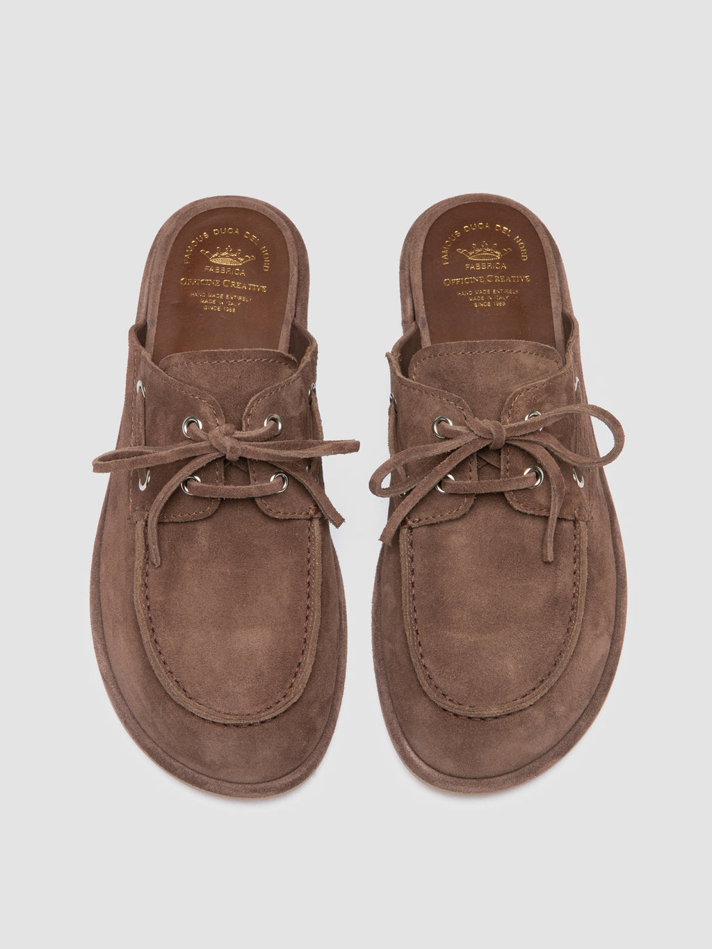 LOVE 106 - Brown Suede Mule Sandals - image 2,side view