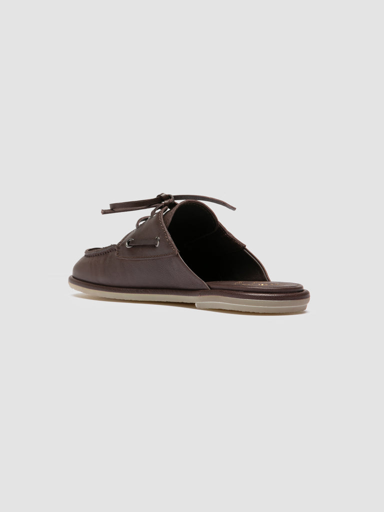 LOVE 106 - Brown Leather Mule Sandals