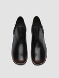 MADGE 003 - Black Leather Pull On Boots - thumb image 2,side view