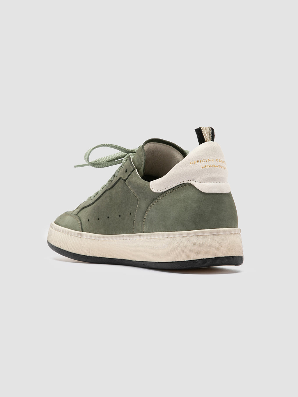 MAGIC 102 - Green Leather Low Top Sneakers - image 4,side view