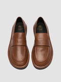 MARJORY 103 - Brown Leather Penny Loafers - thumb image 2,side view