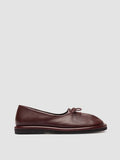 MARJORY 104 - Burgundy Leather Ballerina Shoes - thumb image 1,side view