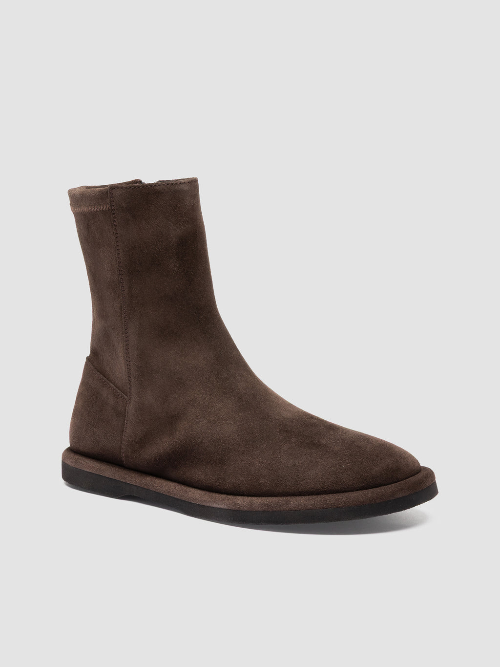MARJORY 106 - Brown Suede Zipped Boots - image 3,side view