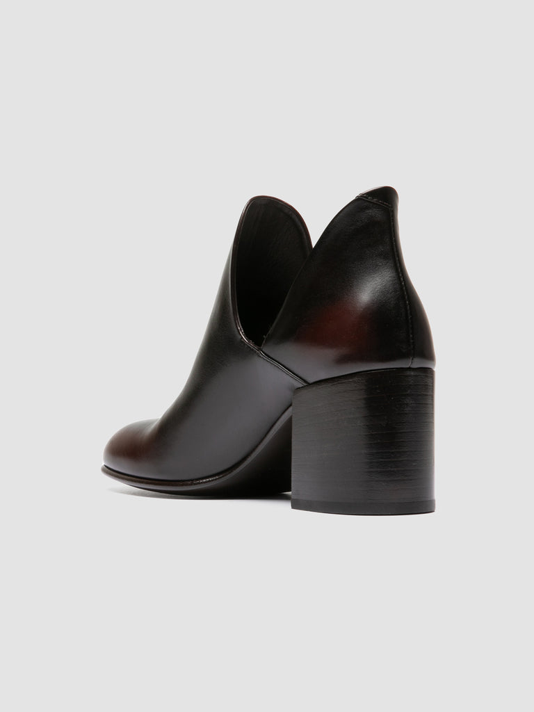 MAYREED 003 - Dark Brown Leather Pull On Boots