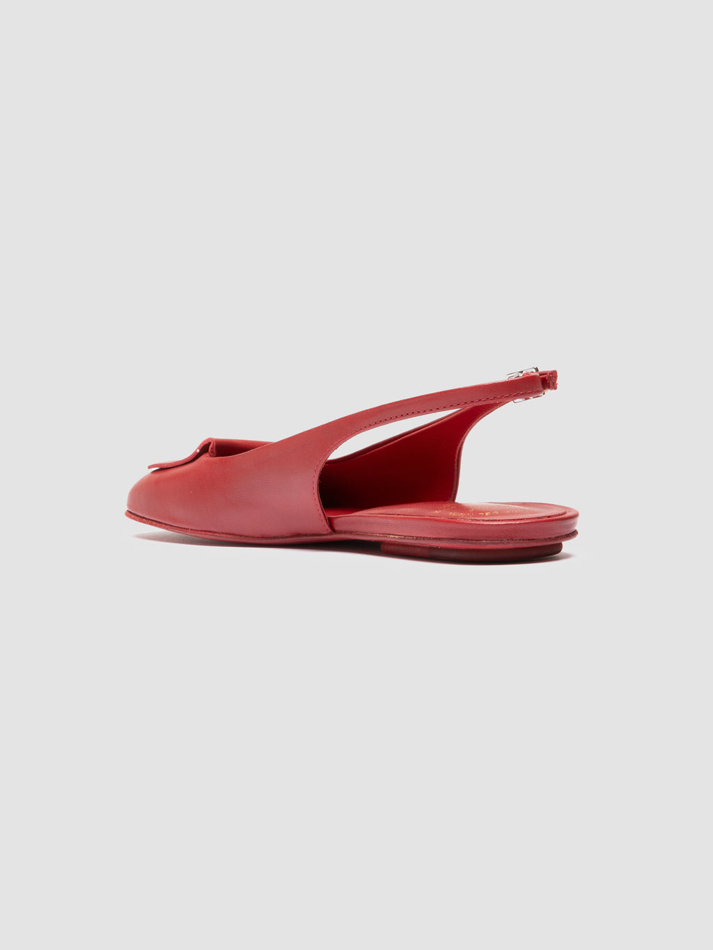 MEREDITH 001 - Red Leather Sling Back Sandals - image 4,side view