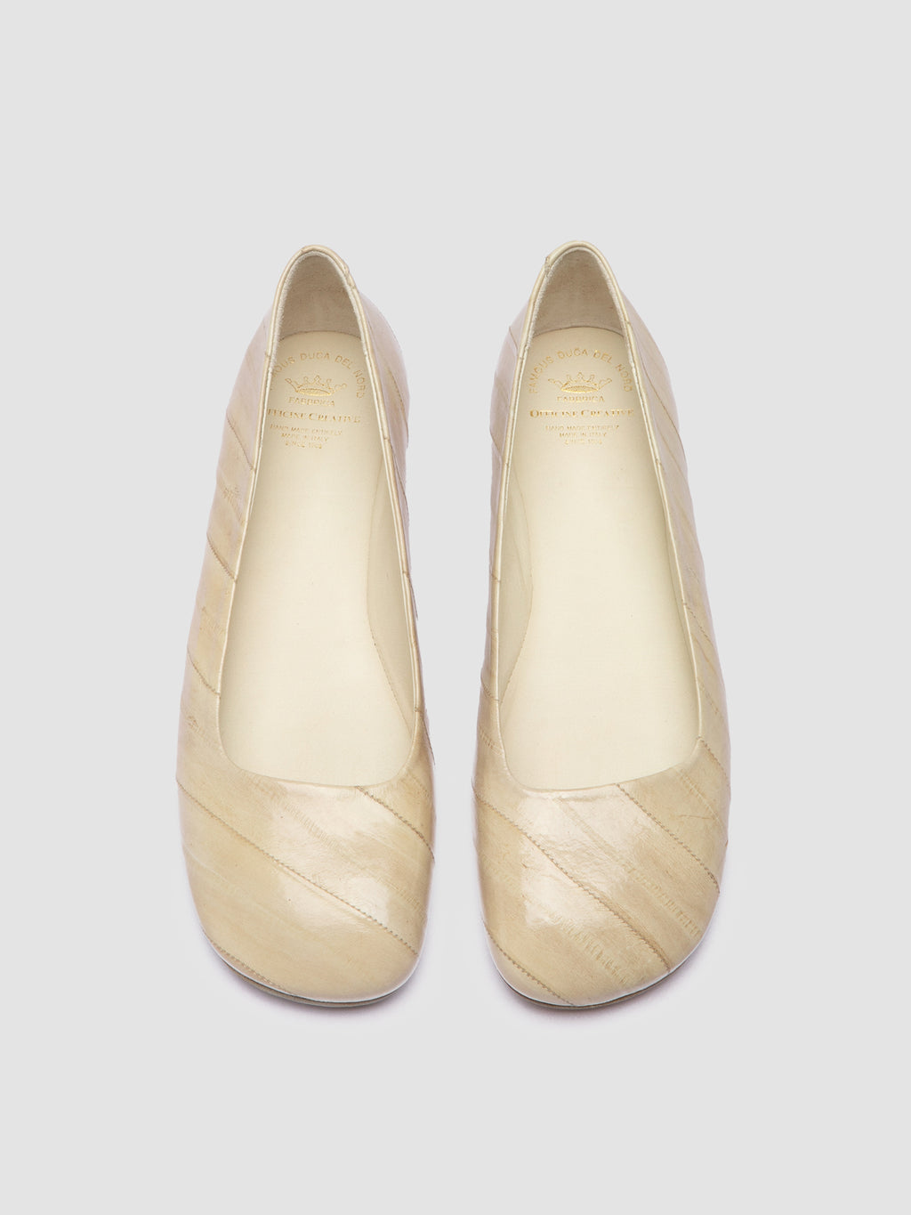 MEREDITH 003 - White Leather Ballerina Shoes - image 2