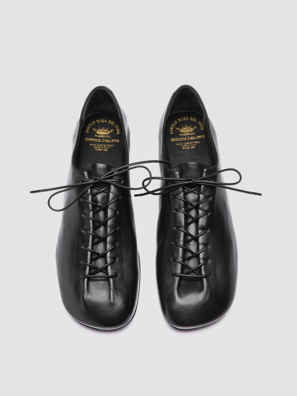 MEREDITH 004 - Black Leather Derby Shoes - image 2