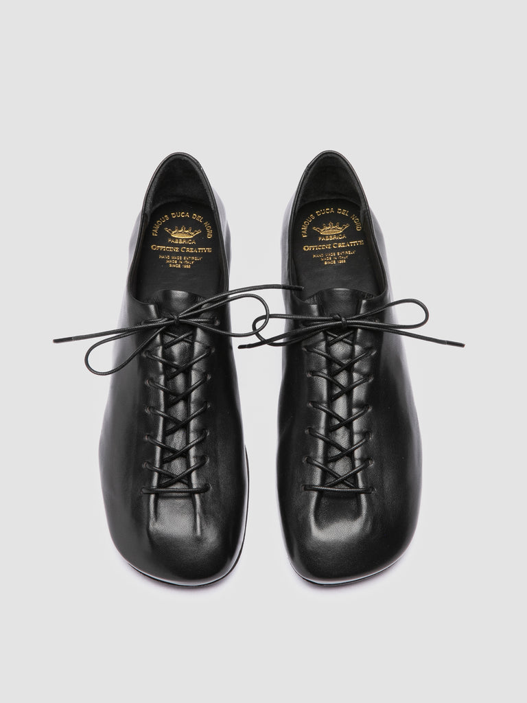 MEREDITH 004 - Black Leather Derby Shoes