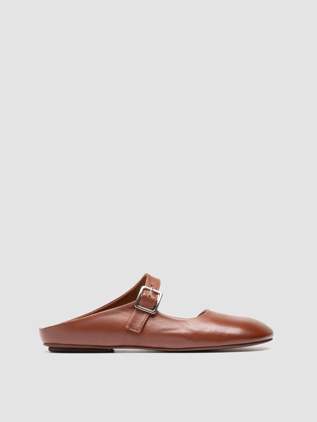 MEREDITH 005 - Brown Leather Mule Sandals - image 1