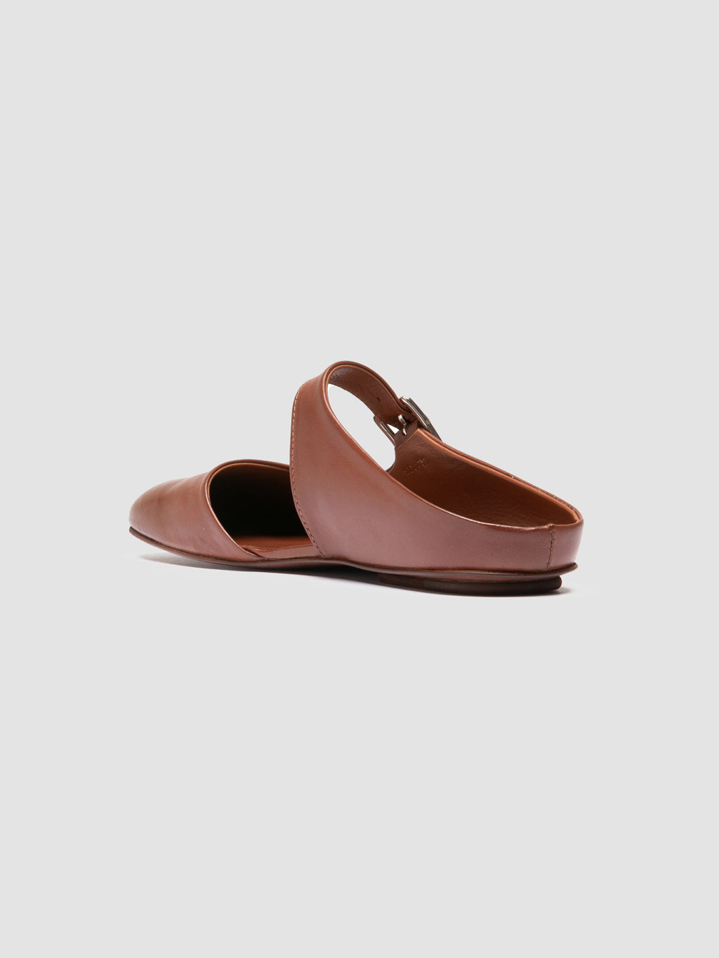 MEREDITH 005 - Brown Leather Mule Sandals - image 4