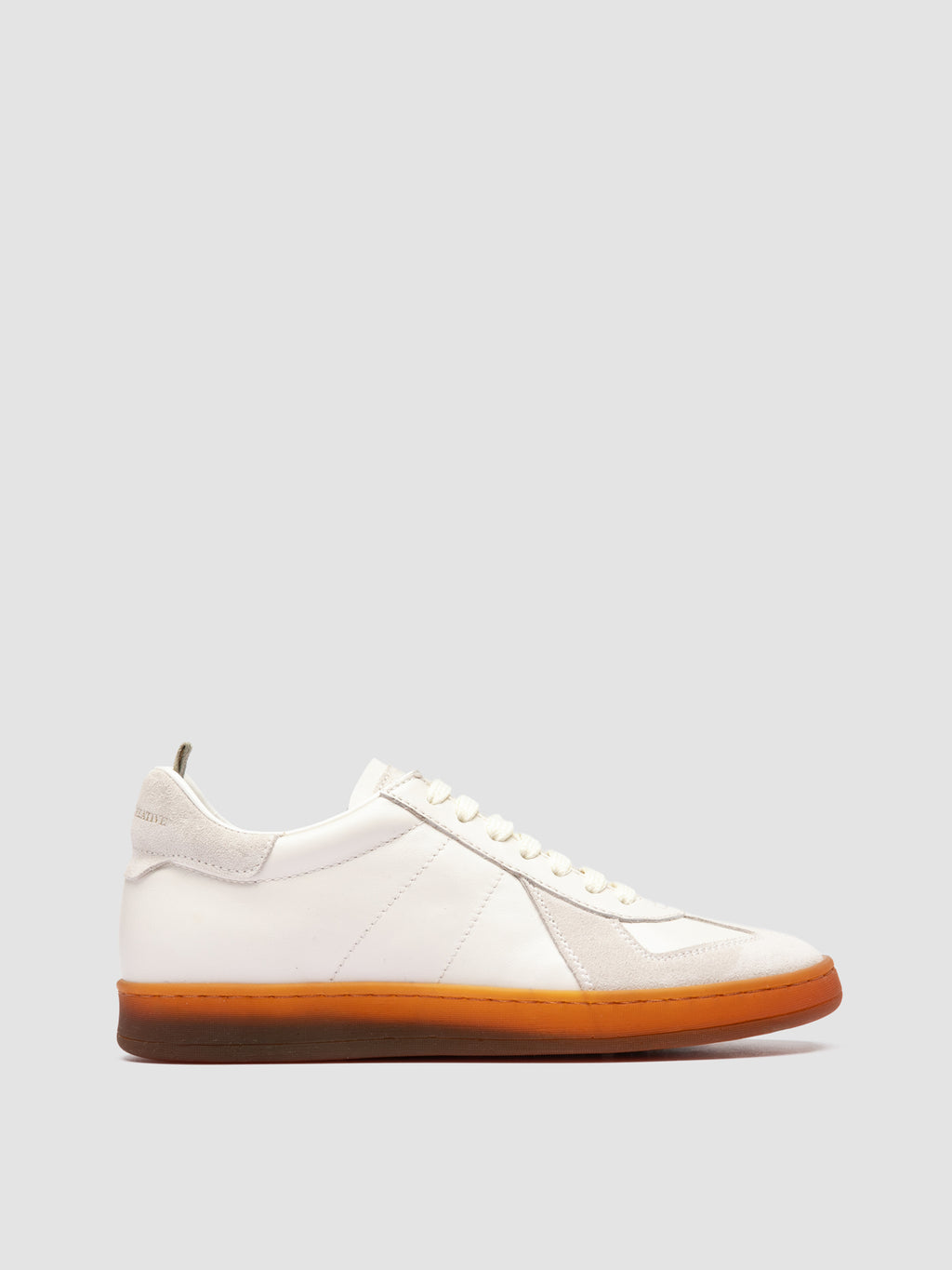 MILITIA 101 - White Leather and Suede Low Top Sneakers - image 1,side view