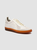 MILITIA 101 - White Leather and Suede Low Top Sneakers - thumb image 3,side view
