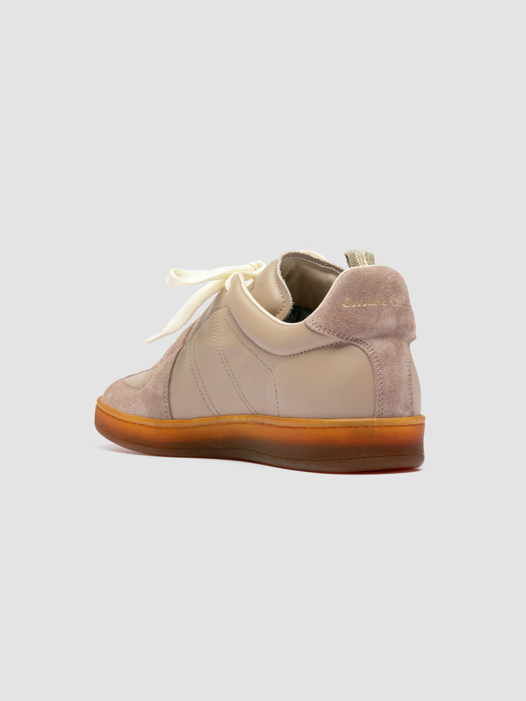 MILITIA 102 - Beige Leather and Suede Sneakers - image 4,side view