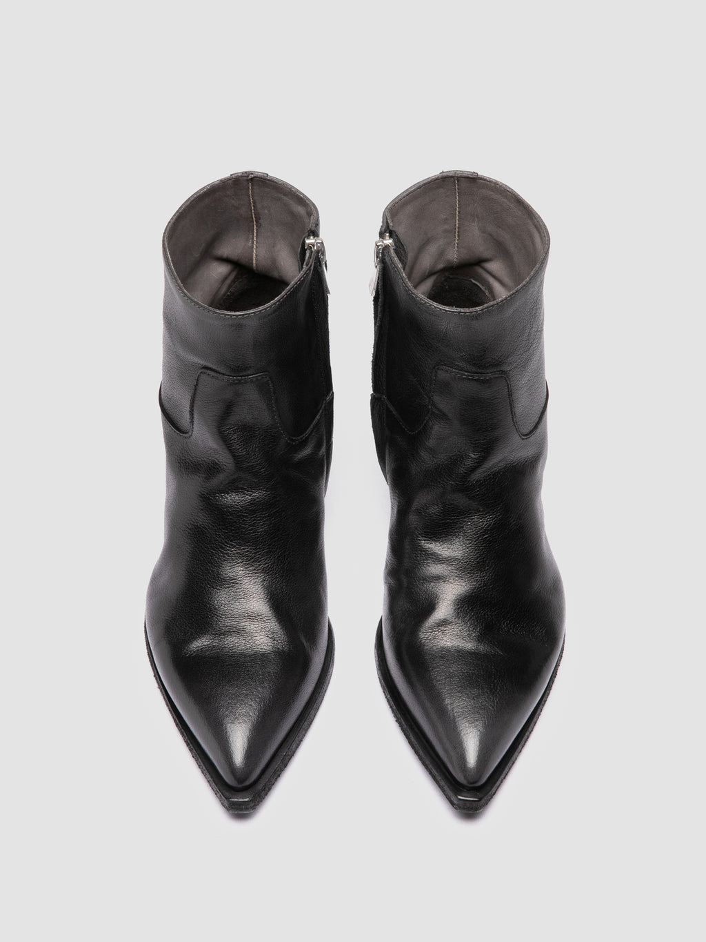 NOELIE DD 102 - Black Leather Zip Boots