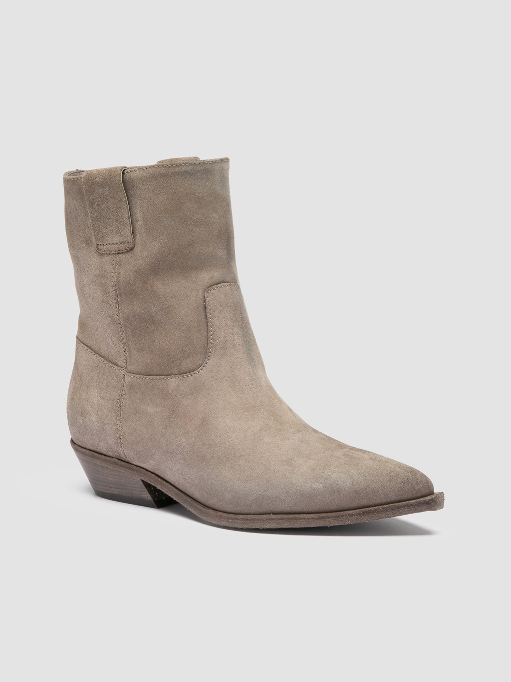 NOELIE DD 108 - Taupe Suede Zip Boots - image 3,side view